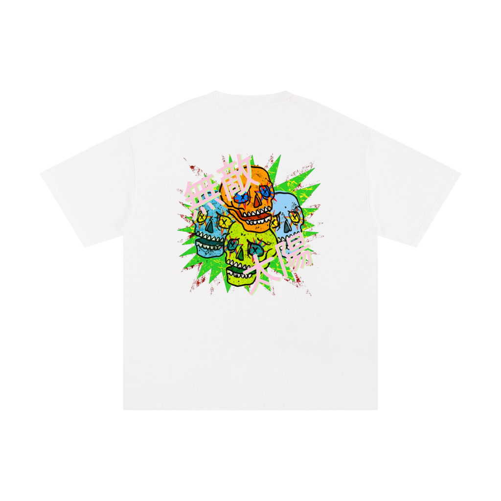 S.I Multi Skulls White (Front+Back Print)